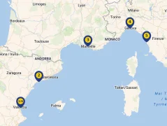 Mapa plavby